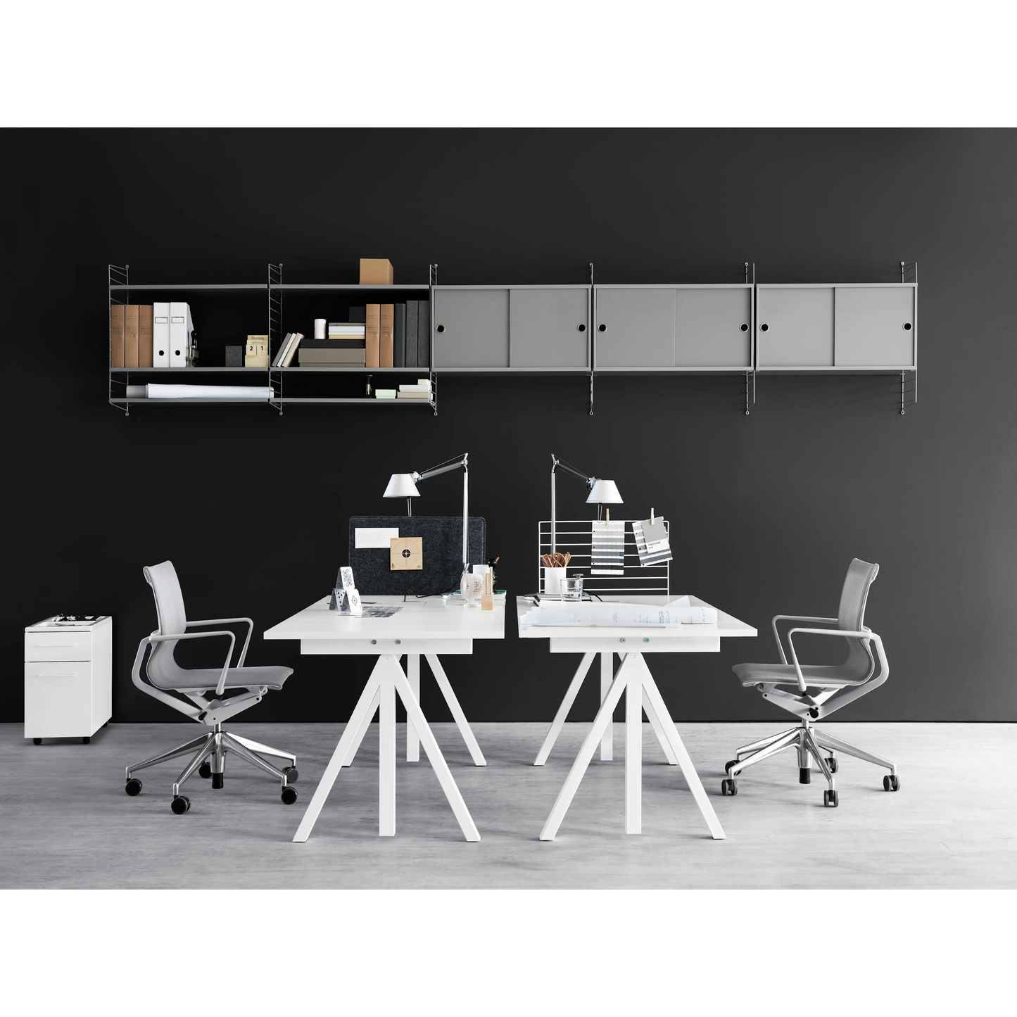 Height-adjustable work desk 160x78 White/White laminate - image 4