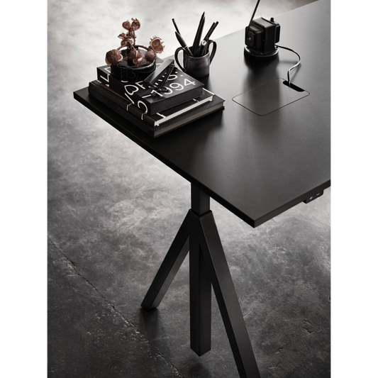 Height-adjustable work desk 180x90 Black - image 2