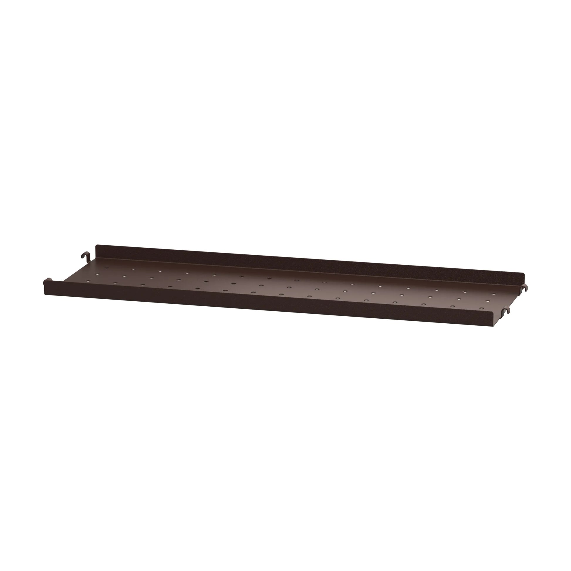 Metal shelf low edge - W58 x D20, Dark brown - image 3