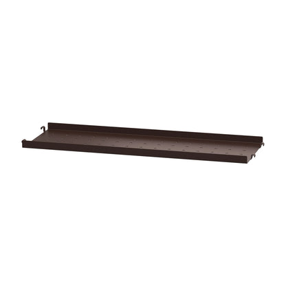 Metal shelf low edge - W58 x D20, Dark brown - image 3