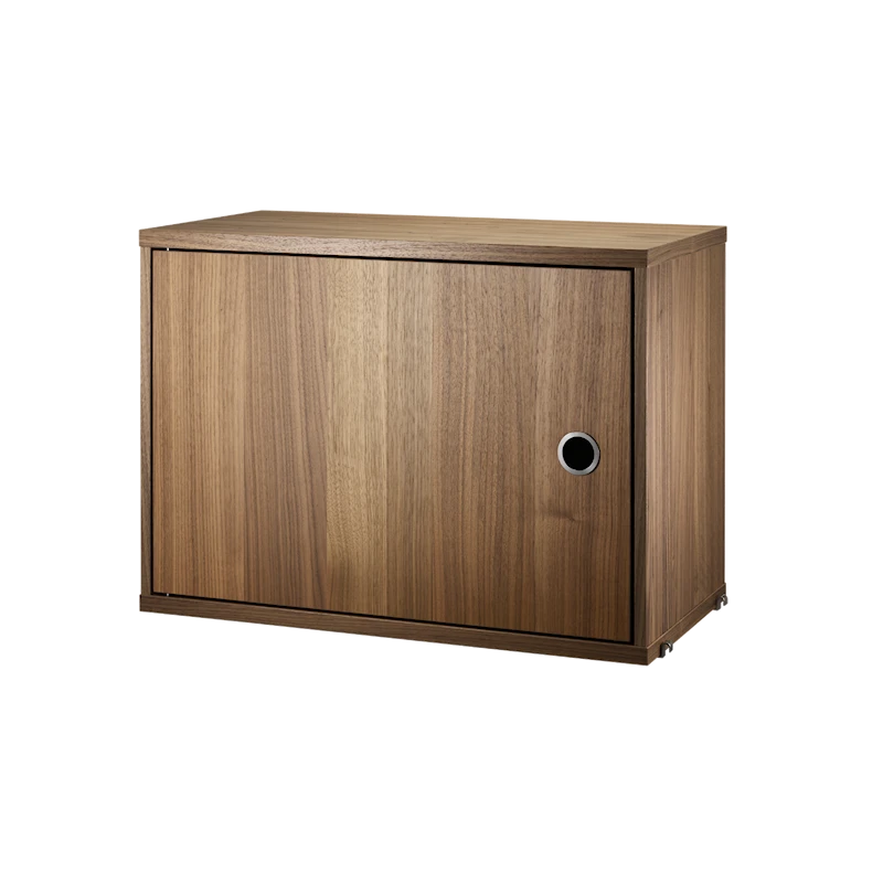 Cabinet with swing door - W58 x D30 x H42, Walnut