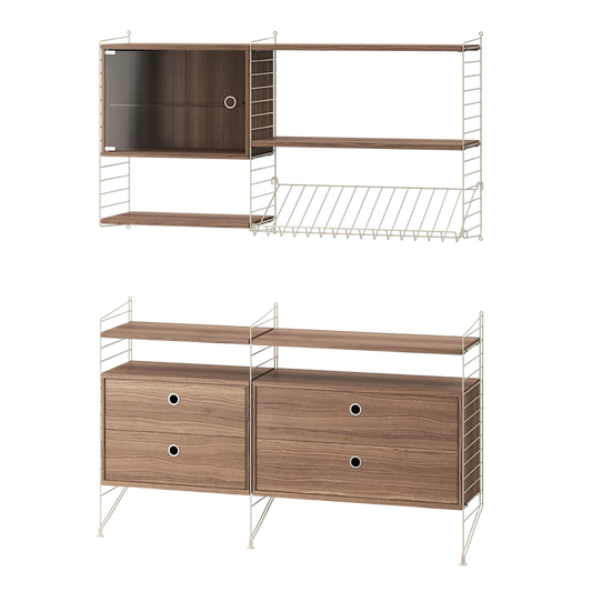 Living room T Beige/Walnut