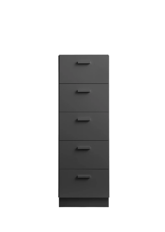 Relief Chest of drawers, tall Grey