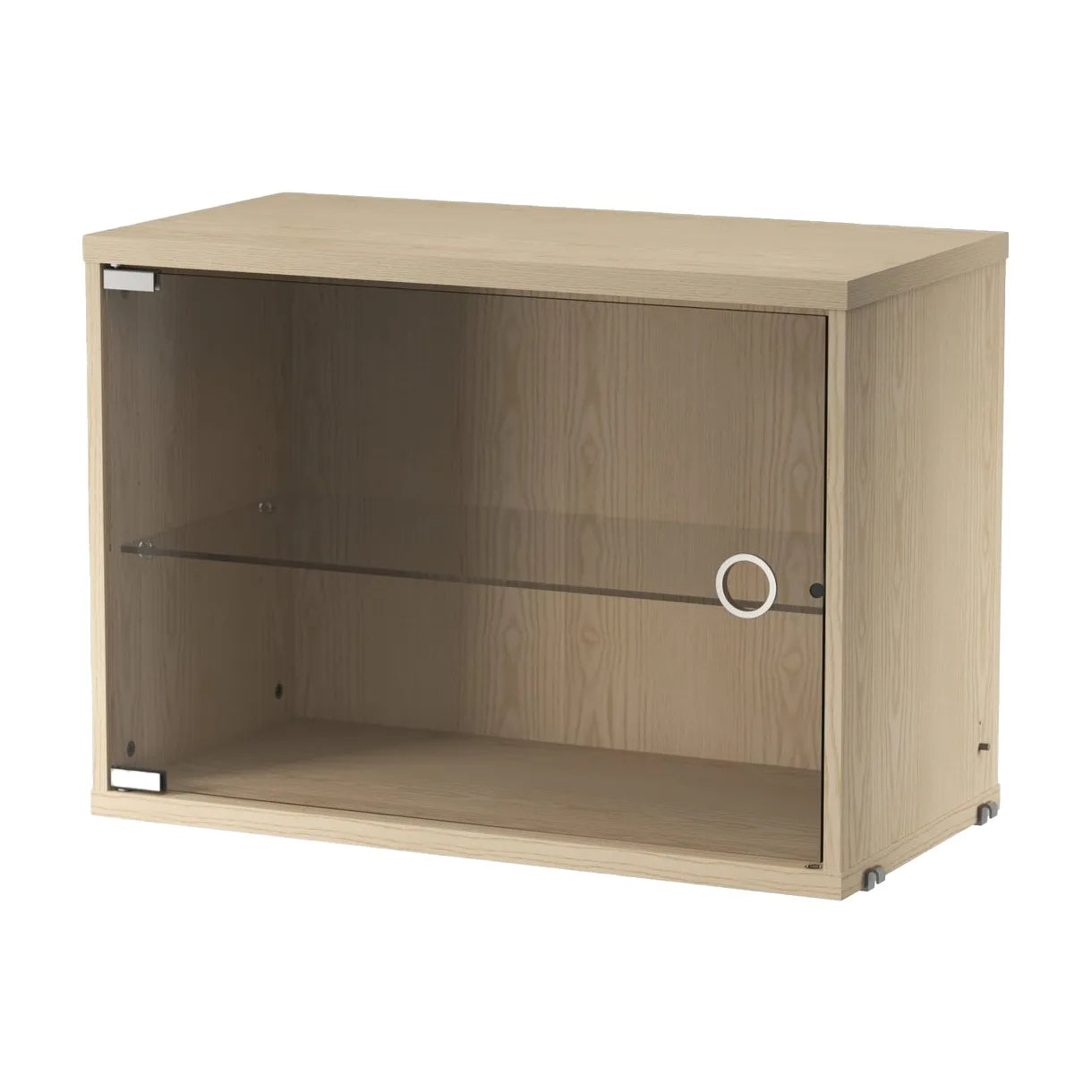 Display cabinet with swing glass door - W58 x D30 x H42, Ash - image 4