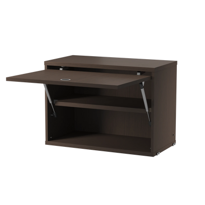 Cabinet with flip door - W58 x D30 x H42, Dark oak - image 2
