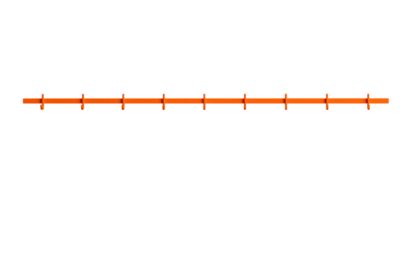 Relief Hook rail, Large - W123, Orange