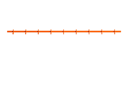Relief Hook rail, Large - W123, Orange