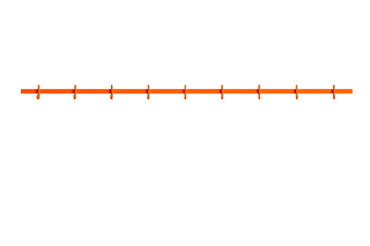Relief Hook rail, Large - W123, Orange