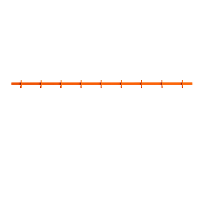Relief Hook rail, Large - W123, Orange - image 6
