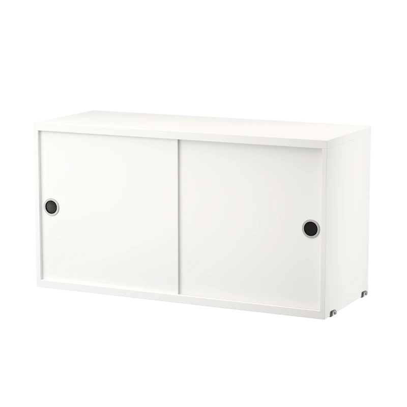 Cabinet with sliding door - W78 x D30 x H42, White
