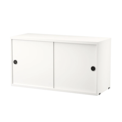 Cabinet with sliding door - W78 x D30 x H42, White