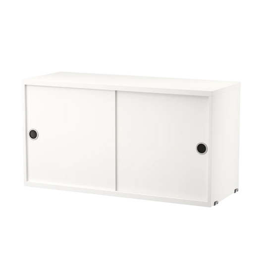 Cabinet with sliding door - W78 x D30 x H42, White