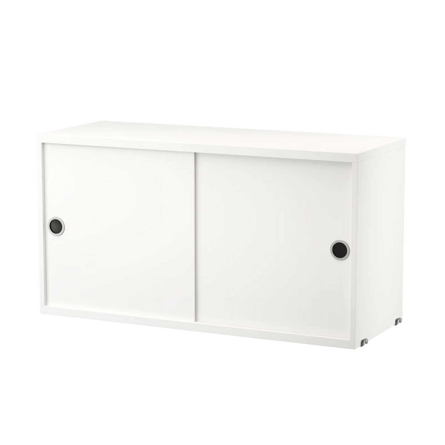 Cabinet with sliding door - W78 x D30 x H42, White - image 3