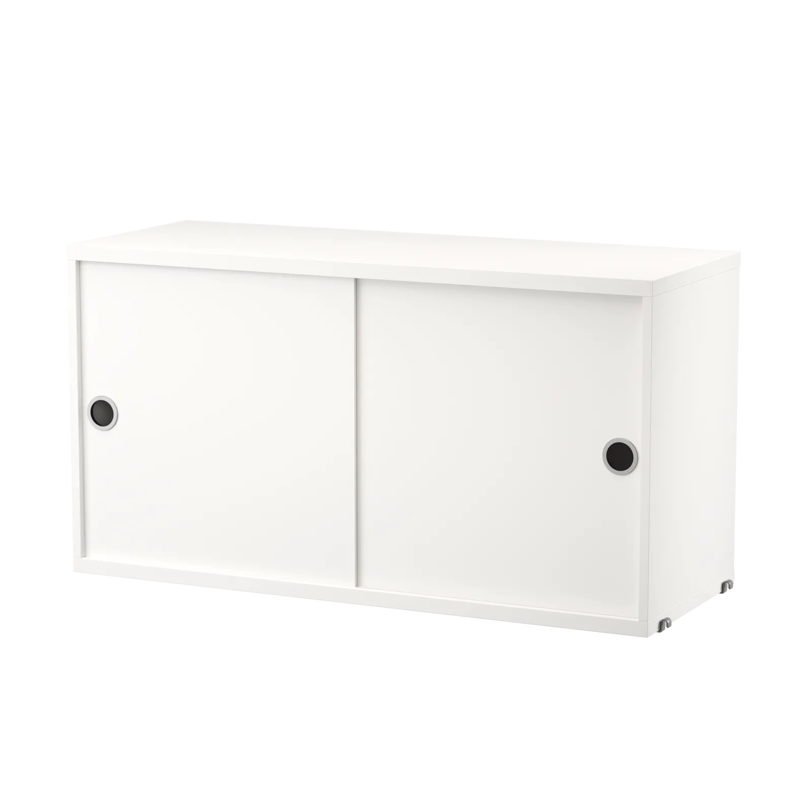 Cabinet with sliding door - W78 x D30 x H42, White - image 3