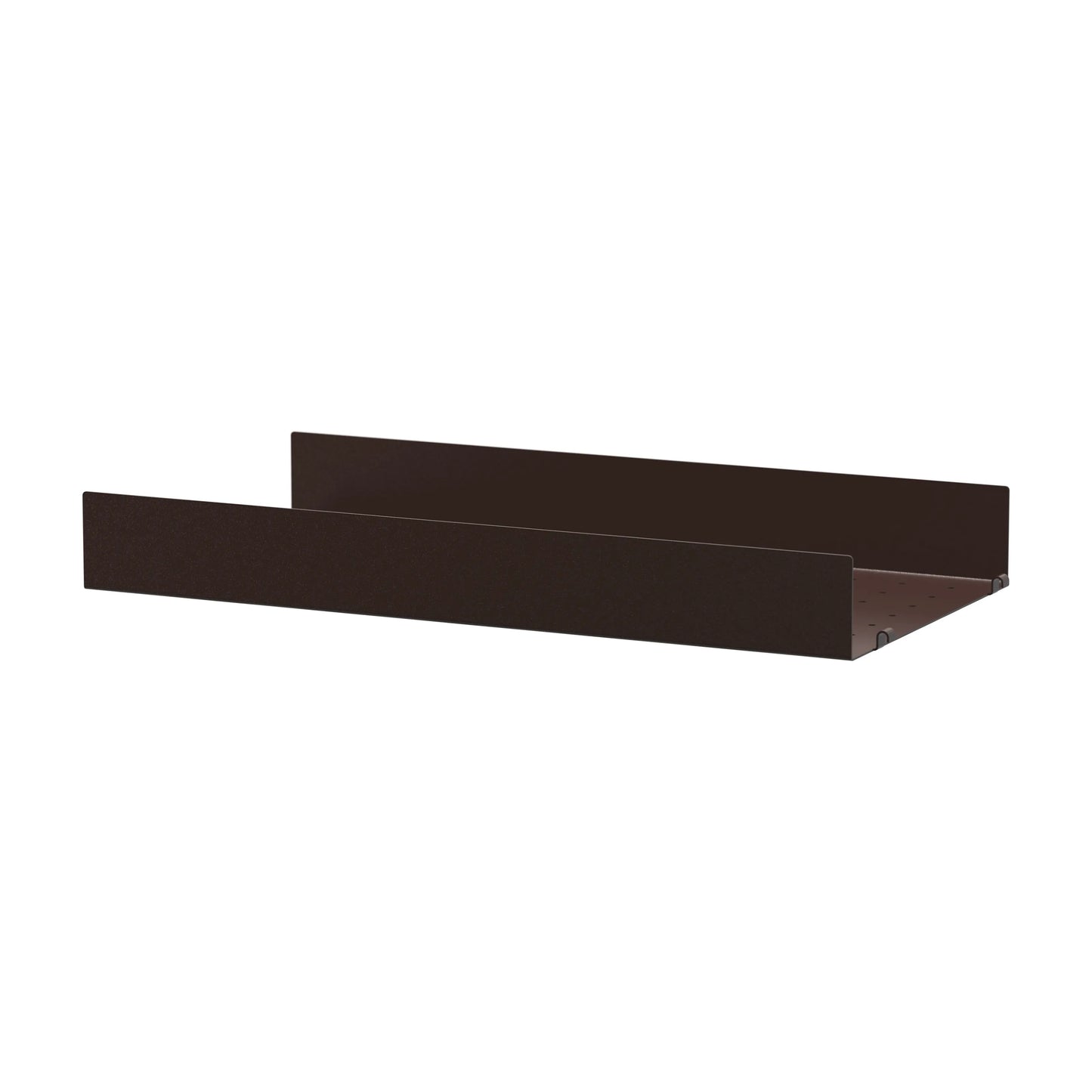 Metal shelf high edge - W58 x D20, Dark brown - image 3