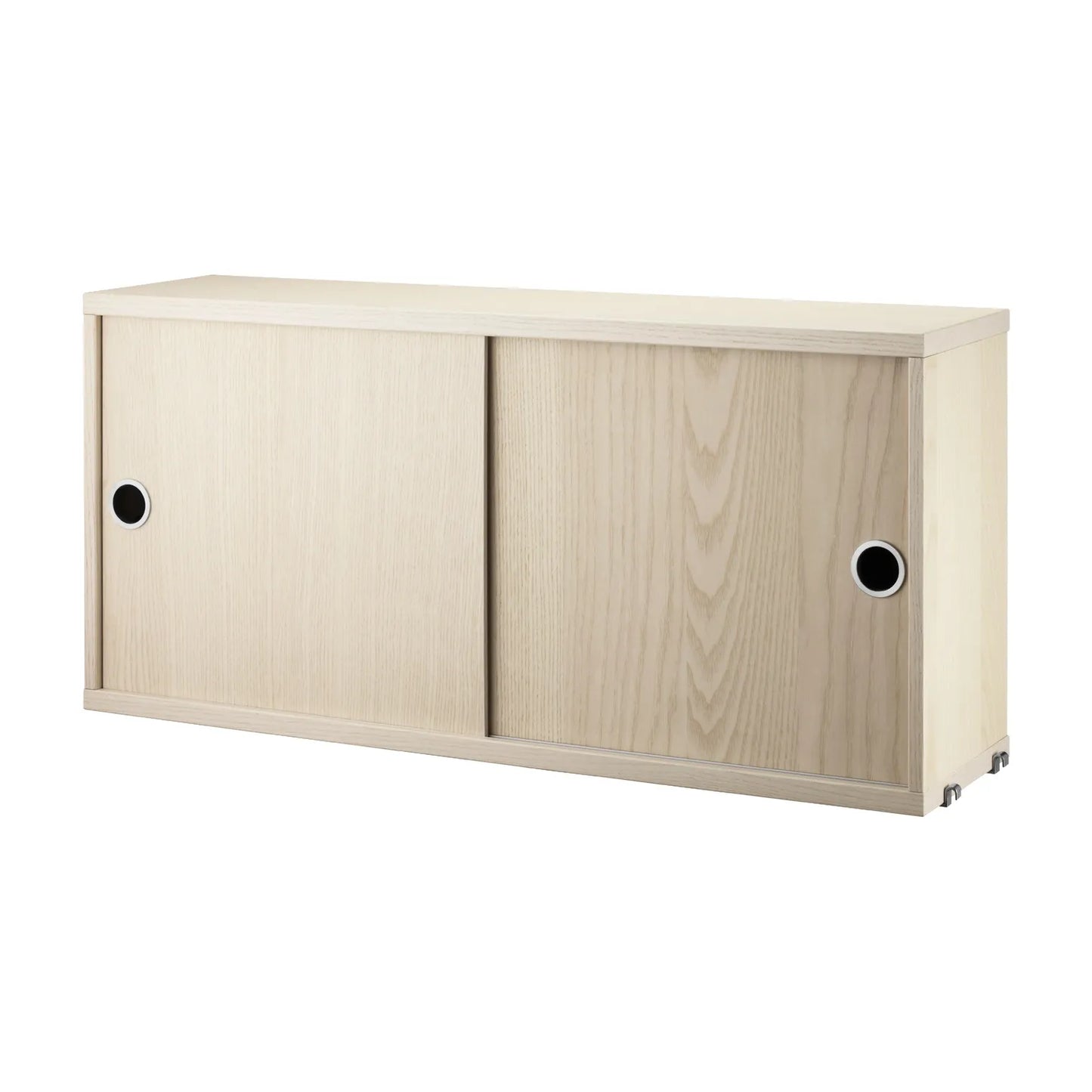 Cabinet with sliding door - W78 x D20 x H37, Ash - image 4