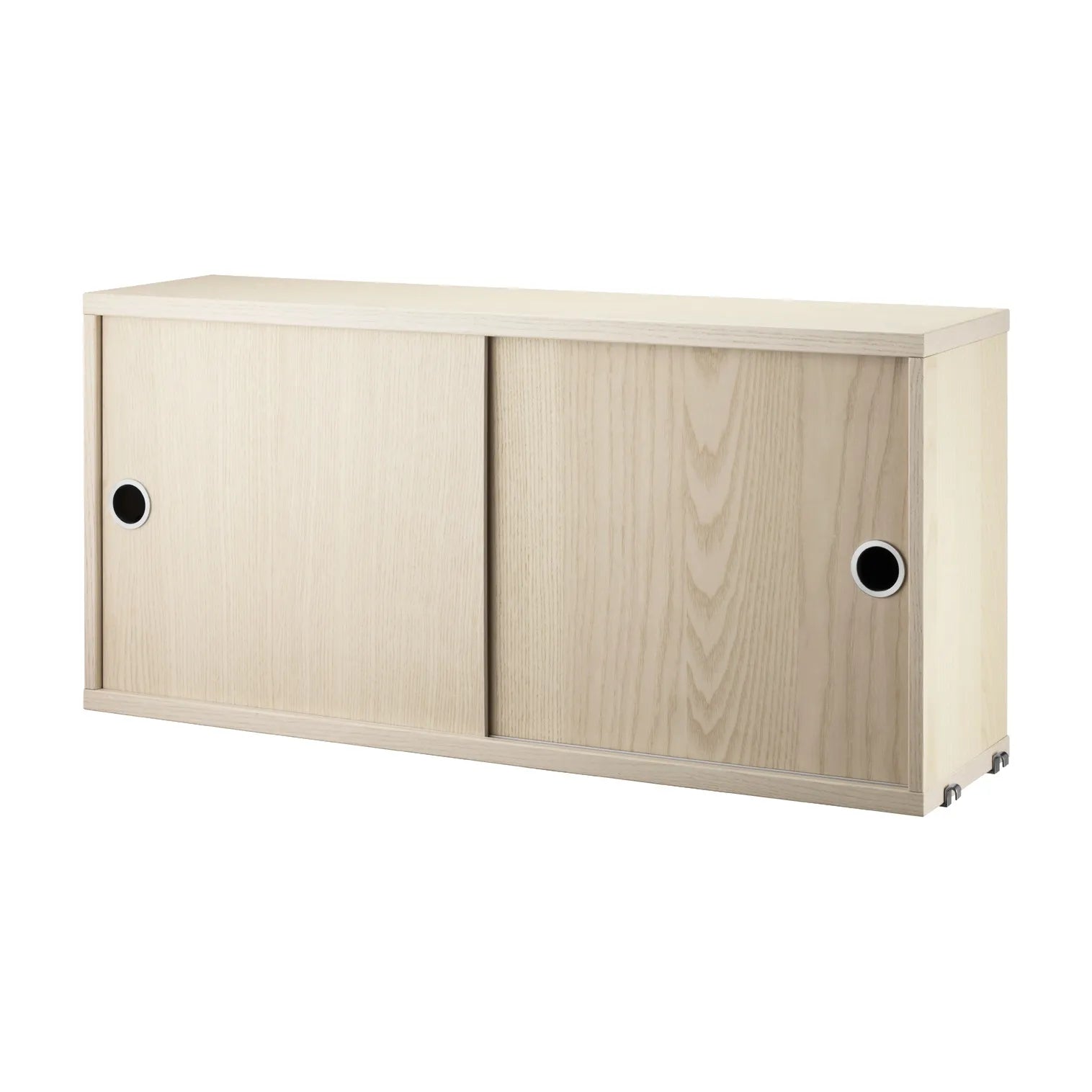 Cabinet with sliding door - W78 x D20 x H37, Ash - image 4