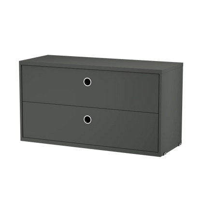 Chest of drawers - W78 x D30 x H42, Dark grey