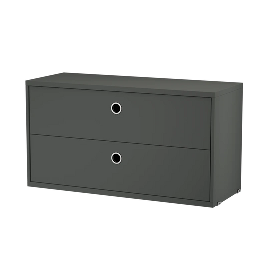 Chest of drawers - W78 x D30 x H42, Dark grey