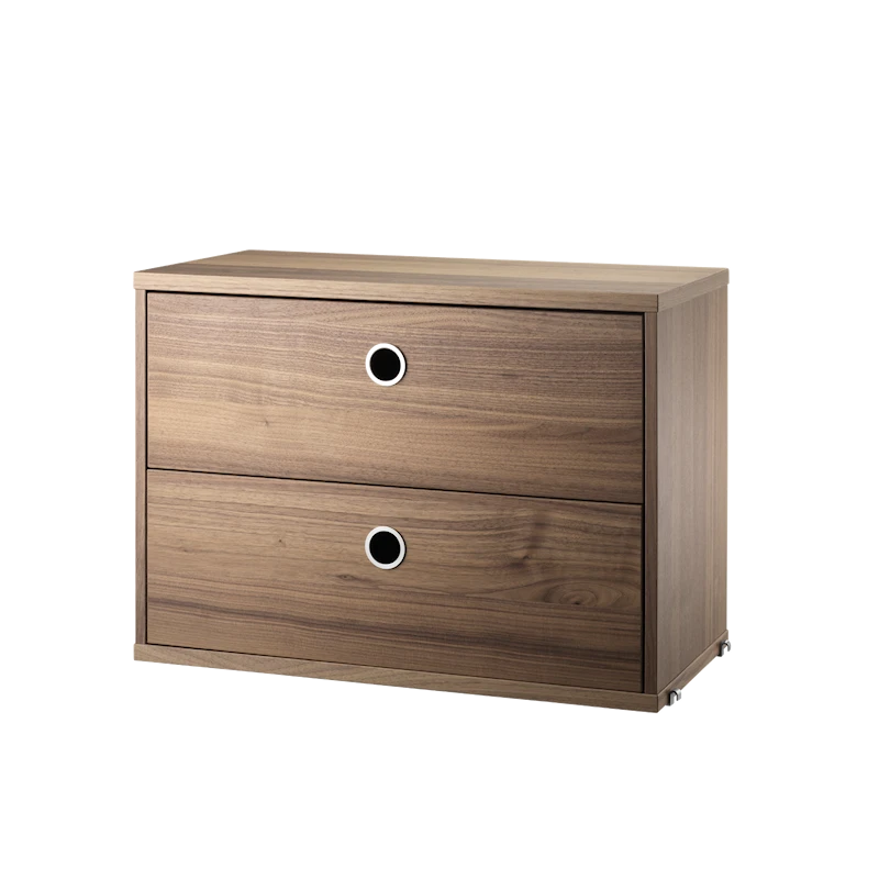Chest of drawers - W58 x D30 x H42, Walnut
