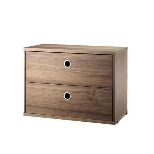 Chest of drawers - W58 x D30 x H42, Walnut