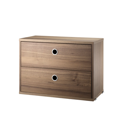 Chest of drawers - W58 x D30 x H42, Walnut - image 3