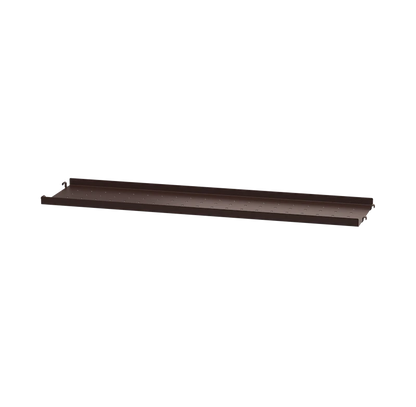 Metal shelf low edge - W58 x D20, Dark brown