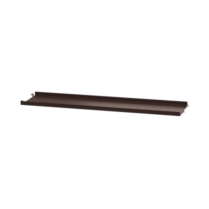 Metal shelf low edge - W58 x D20, Dark brown - image 2