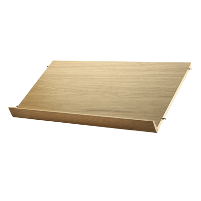 Magazine shelf solid - W78 x D30 x H15, Oak - image 3