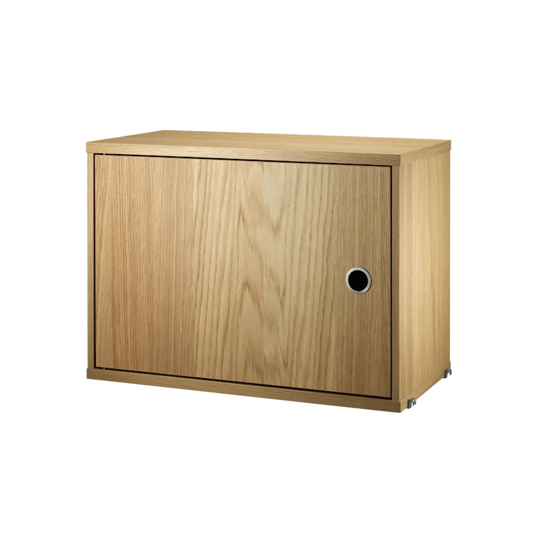 Cabinet with swing door - W58 x D30 x H42, Oak