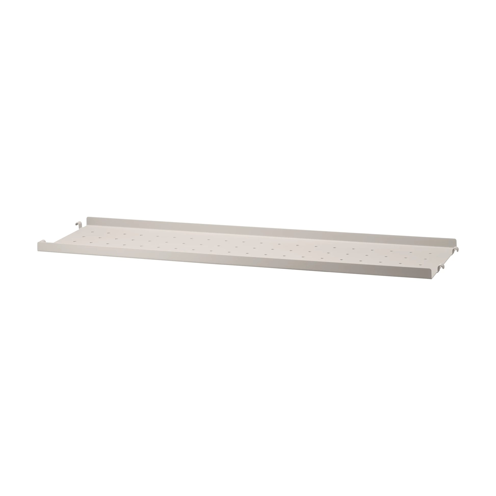 Metal shelf low edge - W78 x D20, Beige - image 4