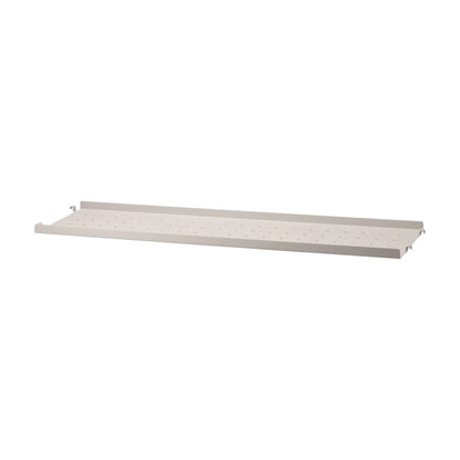 Metal shelf low edge - W78 x D20, Beige - image 4