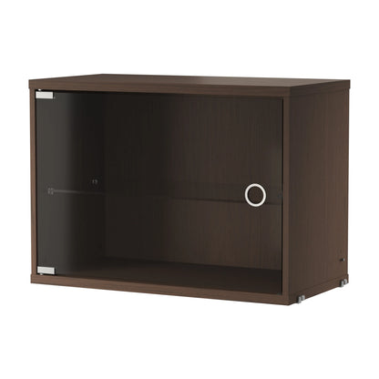 Display cabinet with swing glass door - W58 x D30 x H42, Dark oak - image 3