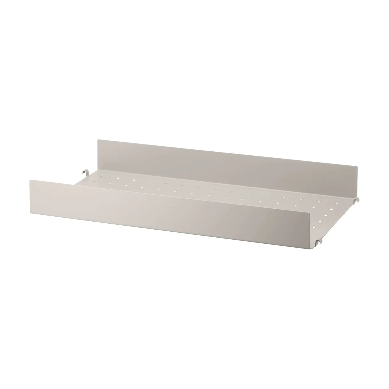 Metal shelf high edge - W58 x D30, Beige - image 4