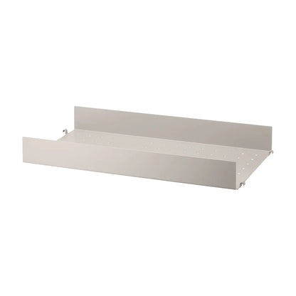 Metal shelf high edge - W58 x D30, Beige - image 4