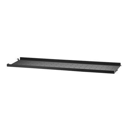 Metal shelf low edge - W78 x D20, Black
