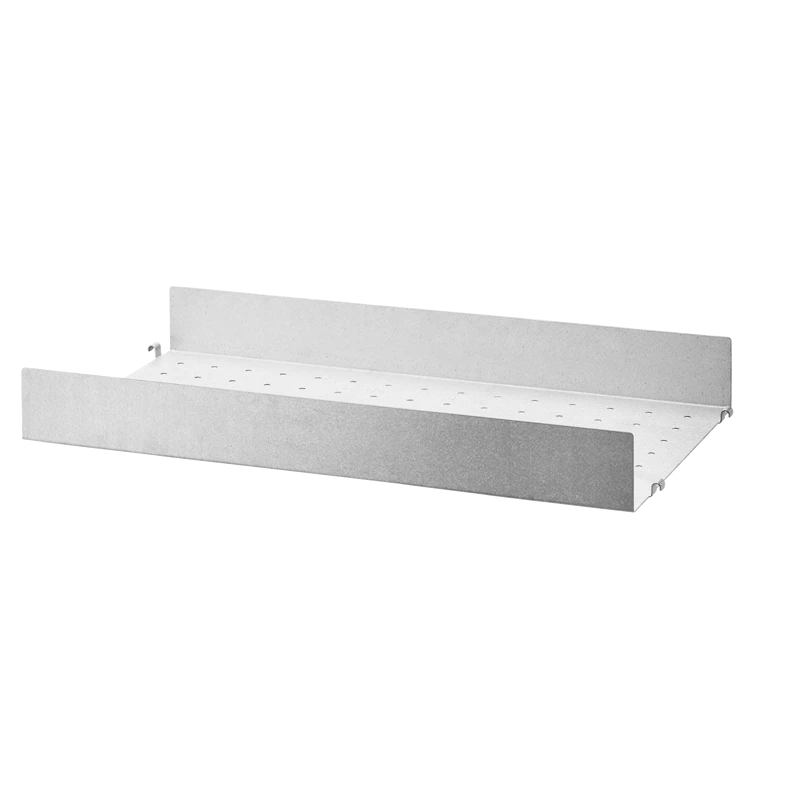 Metal shelf high edge galvanized - W58 x D30, Galvanized