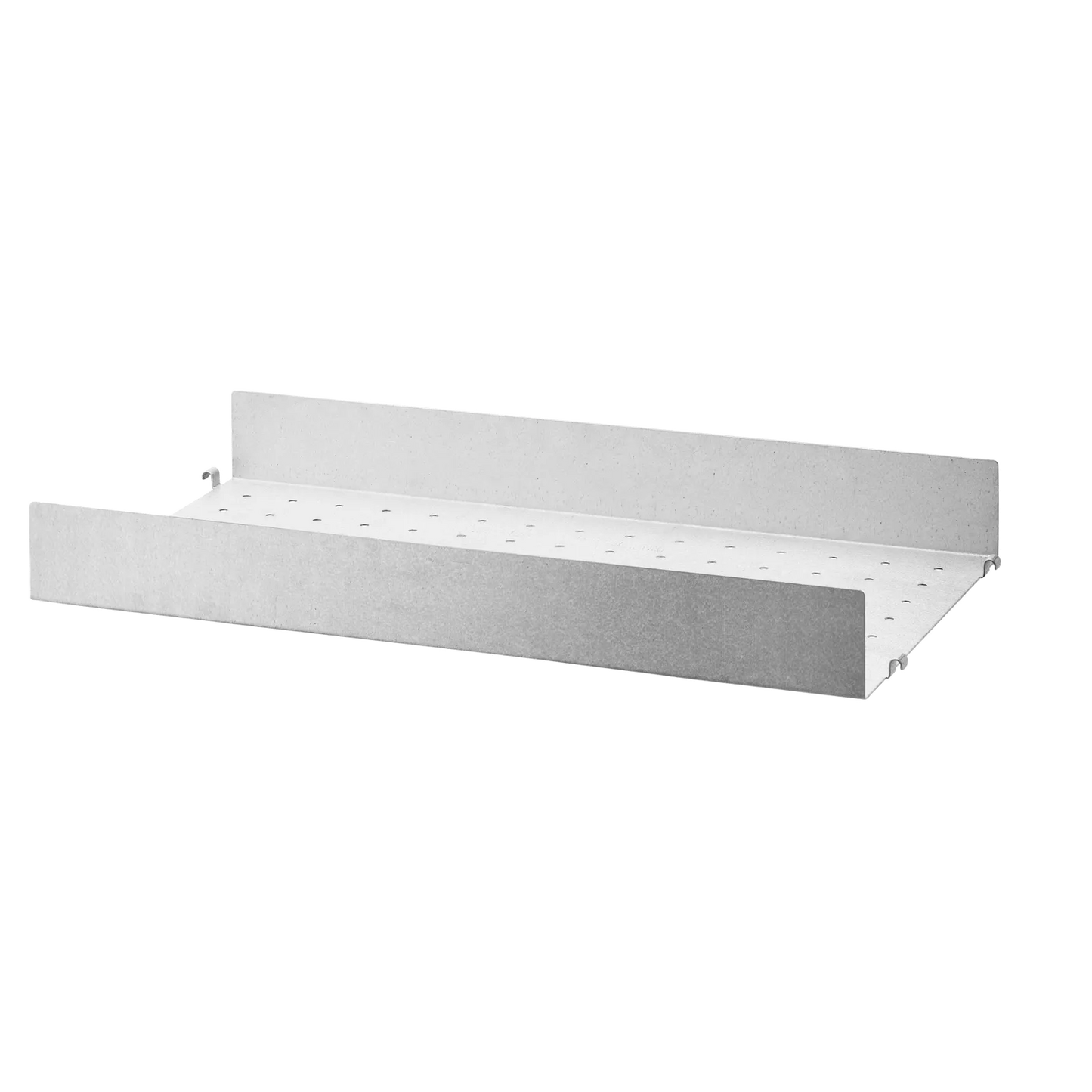 Metal shelf high edge galvanized - W58 x D30, Galvanized - image 3