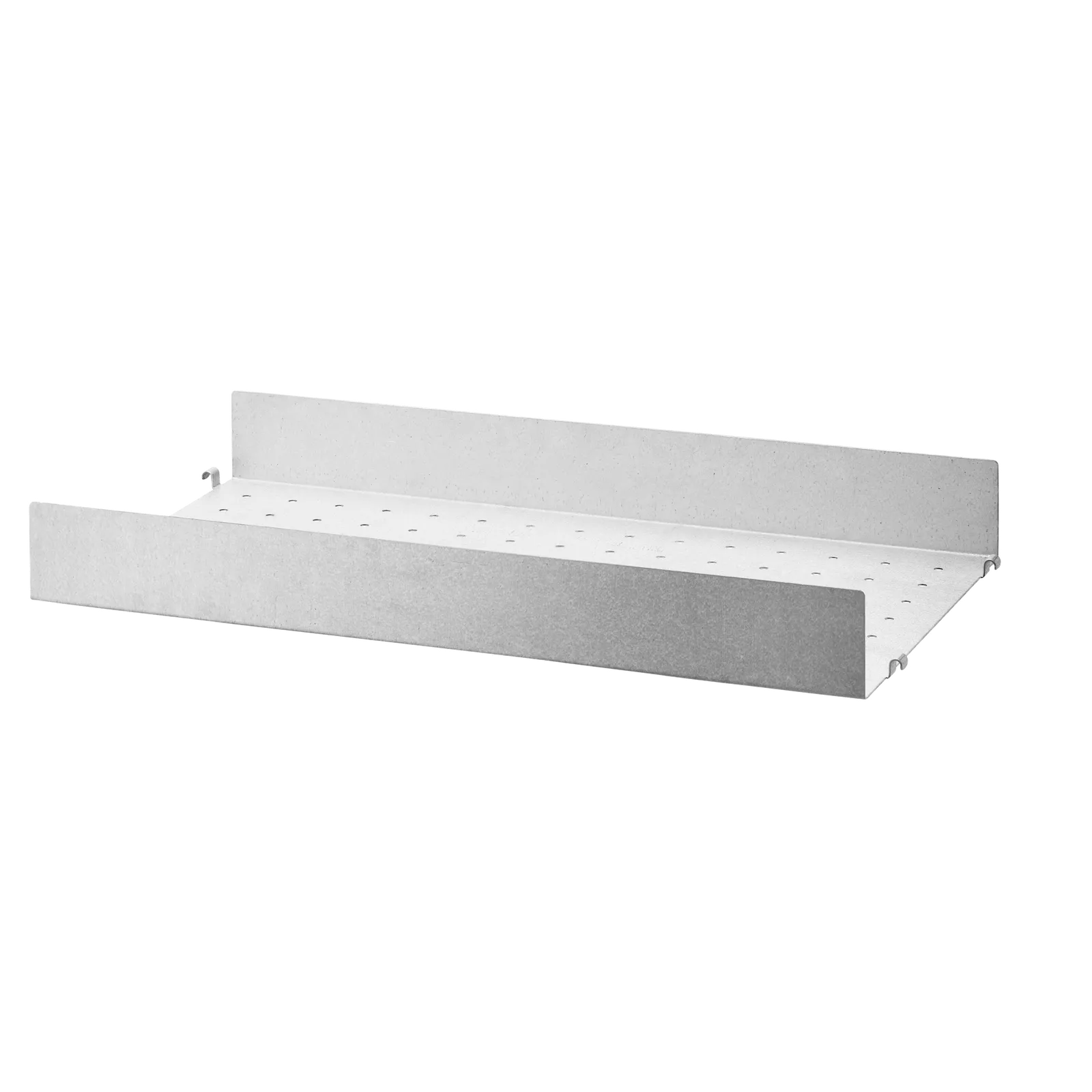 Metal shelf high edge galvanized - W58 x D30, Galvanized - image 3