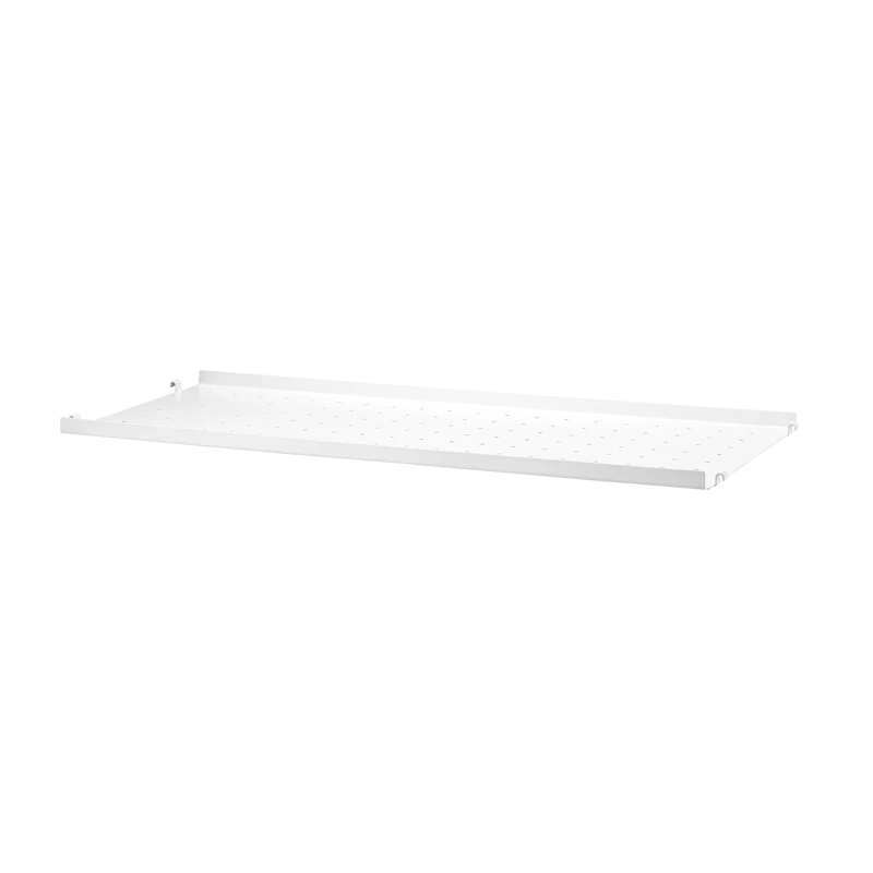 Metal shelf low edge - W78 x D30, White