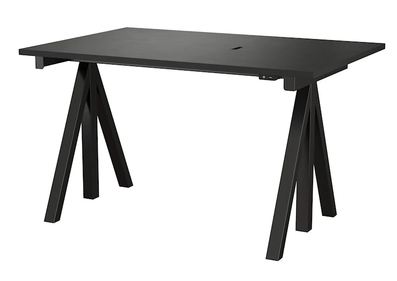 Height-adjustable work desk 120x78 Black