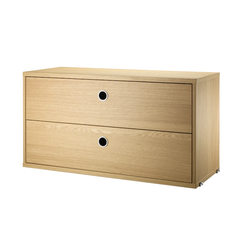 Chest of drawers - W78 x D30 x H42, Oak
