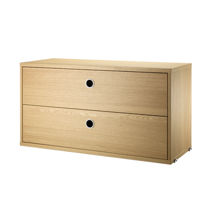 Chest of drawers - W78 x D30 x H42, Oak
