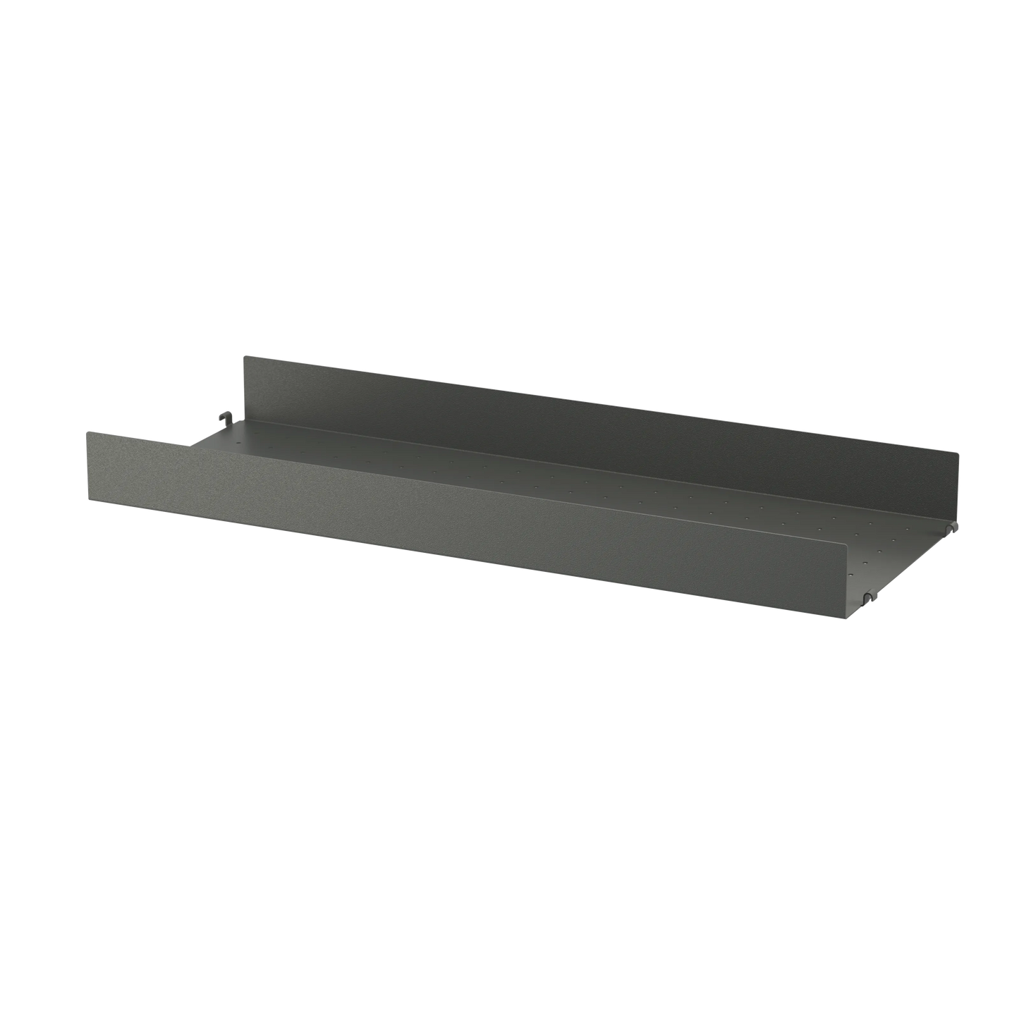 Metal shelf high edge - W78 x D30, Dark grey - image 3