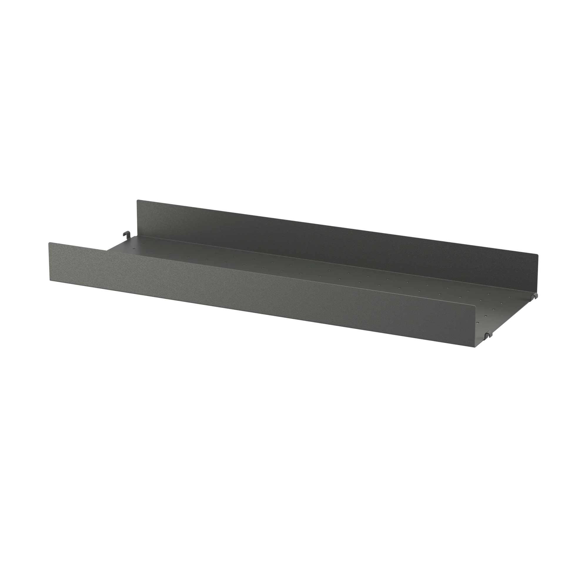 Metal shelf high edge - W78 x D30, Dark grey - image 3