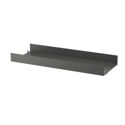 Metal shelf high edge - W78 x D30, Dark grey - image 3