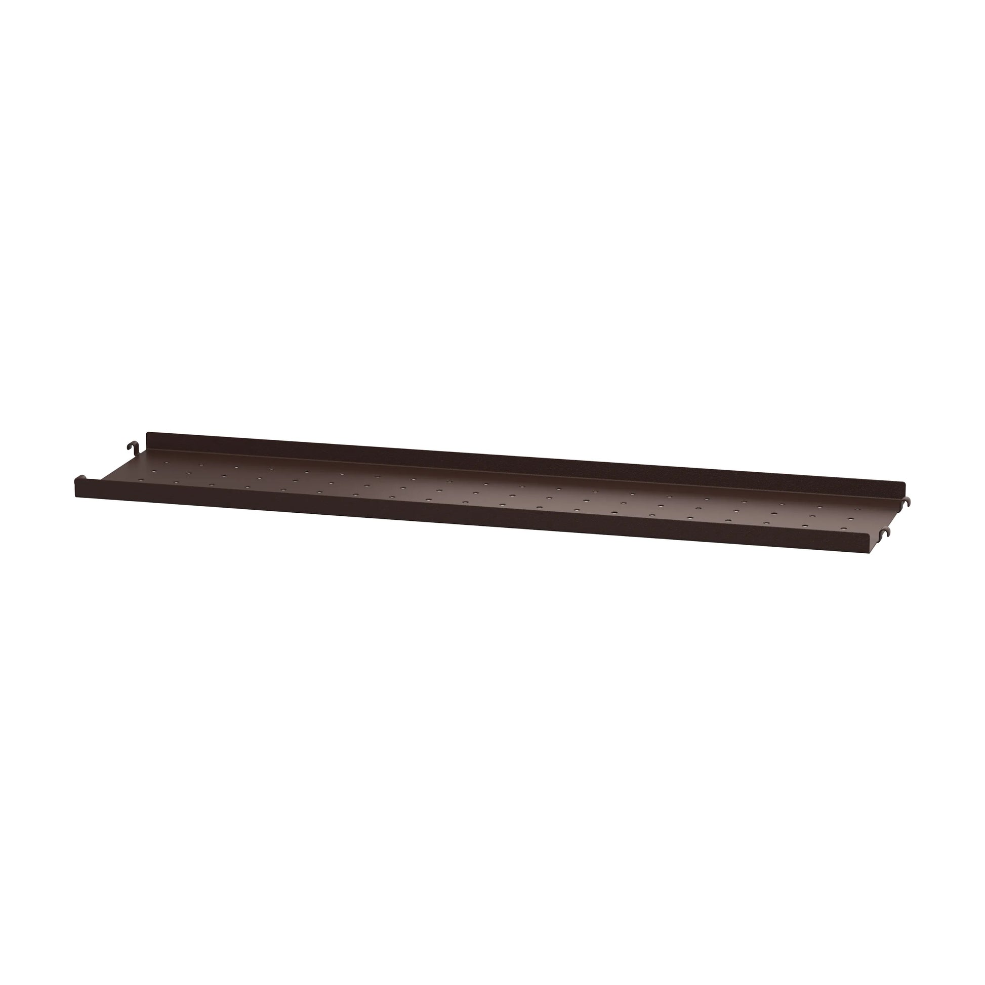 Metal shelf low edge - W58 x D20, Dark brown - image 3