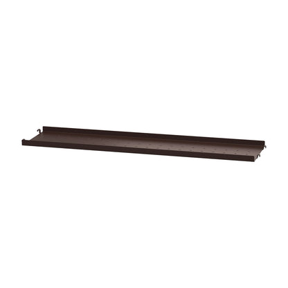 Metal shelf low edge - W58 x D20, Dark brown - image 3