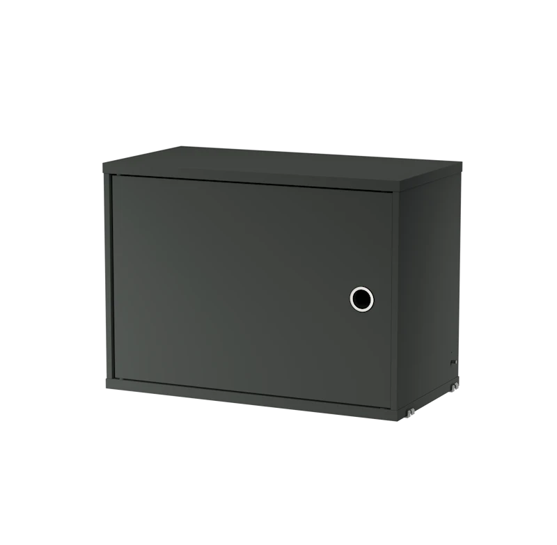 Cabinet with swing door - W58 x D30 x H42, Dark grey