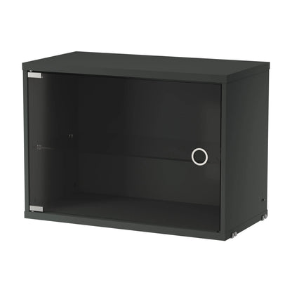 Display cabinet with swing glass door - W58 x D30 x H42, Dark grey - image 4